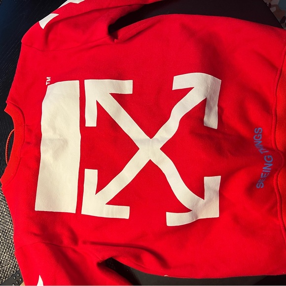 Off-White Red Sweatshirt with White Logo - Picture 4 of 8